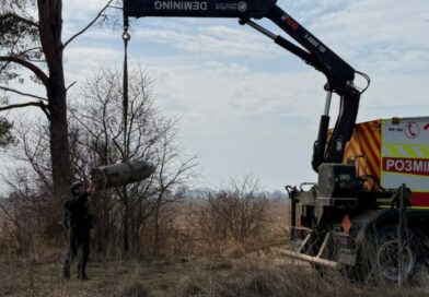 На Київщині знайшли на бойову частину ракети “Кинджал” На Київщині знайшли на бойову частину ракети “Кинджал”